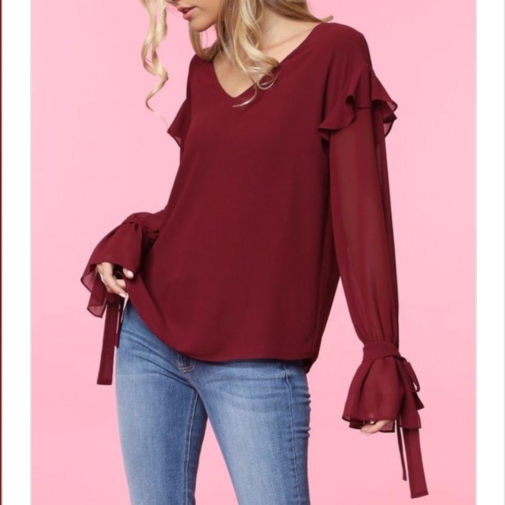 Ribbon Cuff Blouse
